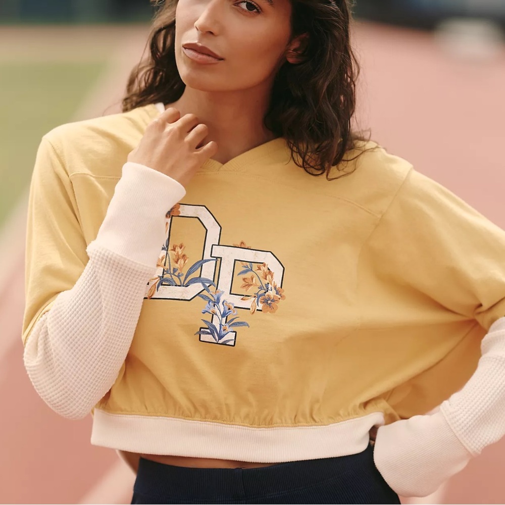 Anthropologie Daily Practice Coin Toss Crop Top NWT